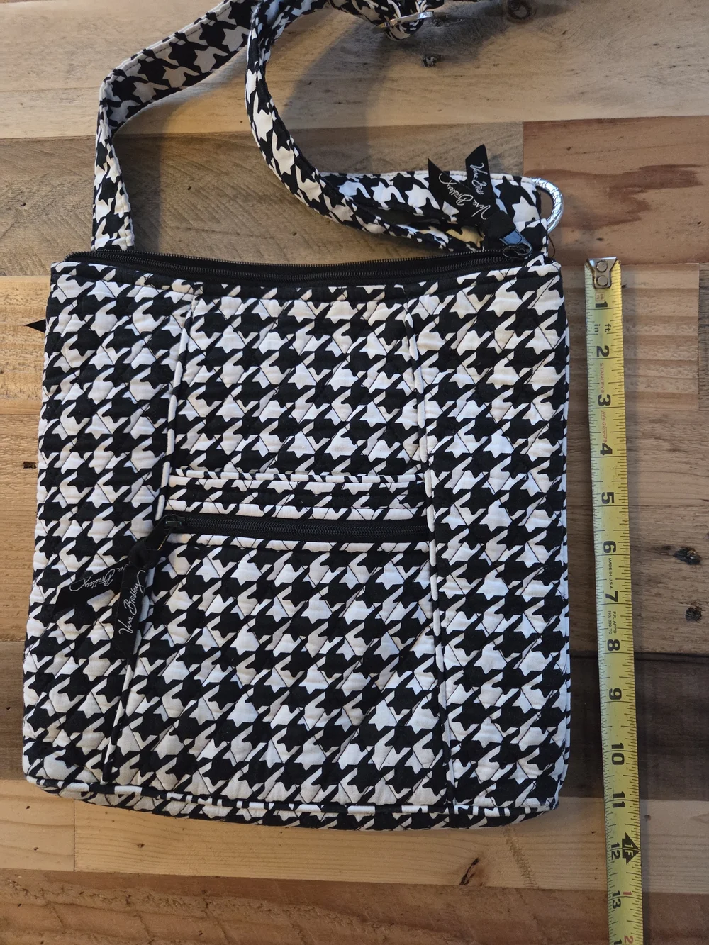 Vera Bradley Black & White Quilted Houndstooth Crossbody - Picture 9 of 10